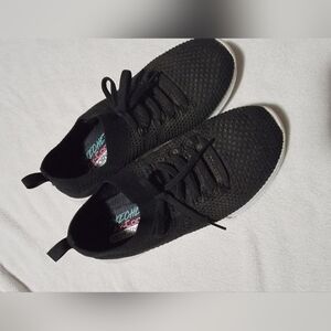 Skechers Black Knit Athletic Shoes